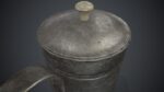 Old Metal Coffee Carafe With Cup PBR Game Ready