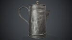 Old Metal Coffee Carafe With Cup PBR Game Ready