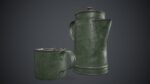 Old Metal Coffee Carafe With Cup PBR Game Ready