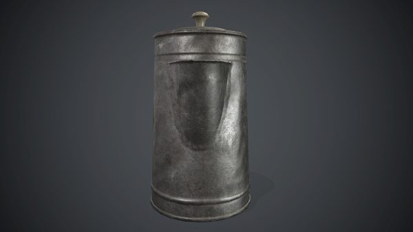 Old Metal Coffee Carafe With Cup PBR Game Ready