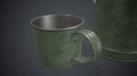 Old Metal Coffee Carafe With Cup PBR Game Ready