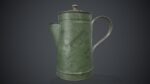 Old Metal Coffee Carafe With Cup PBR Game Ready