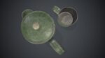 Old Metal Coffee Carafe With Cup PBR Game Ready