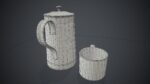 Old Metal Coffee Carafe With Cup PBR Game Ready