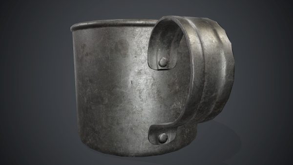 Old Metal Coffee Carafe With Cup PBR Game Ready