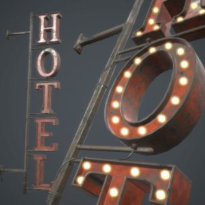 old-metal-hotel-sign-pbr-game-ready-3d-model-low-poly-max-obj-mtl-fbx