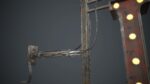 Old Metal Hotel Sign PBR Game Ready