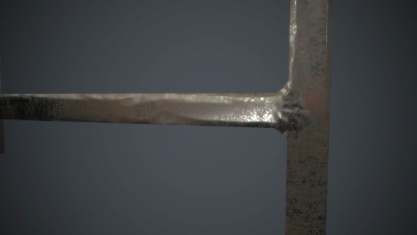 Old Metal Hotel Sign PBR Game Ready