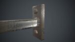 Old Metal Hotel Sign PBR Game Ready