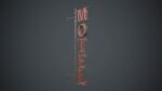 Old Metal Motel Sign PBR Game Ready