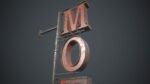 Old Metal Motel Sign PBR Game Ready