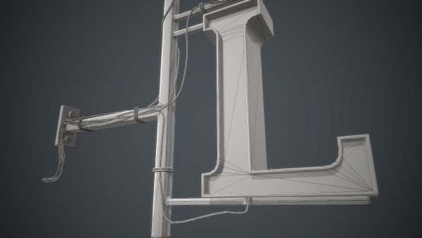 Old Metal Motel Sign PBR Game Ready