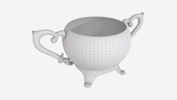 Old Metal Sugar Bowl