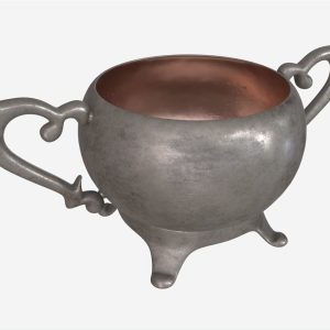 Old Metal Sugar Bowl