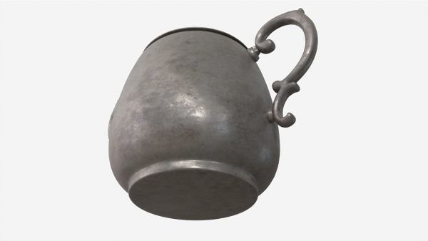 Old Metal Sugar Bowl with Lid