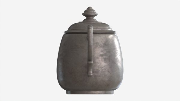 Old Metal Sugar Bowl with Lid