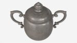 Old Metal Sugar Bowl with Lid