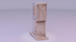 Old phone cabinet high-poly