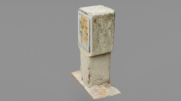 Old phone cabinet high-poly