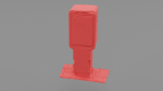 Old phone cabinet high-poly