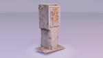 Old phone cabinet high-poly