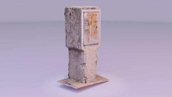Old phone cabinet high-poly