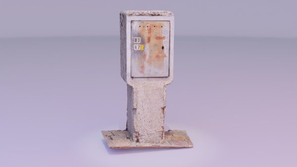 Old phone cabinet high-poly