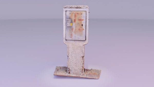 Old phone cabinet high-poly