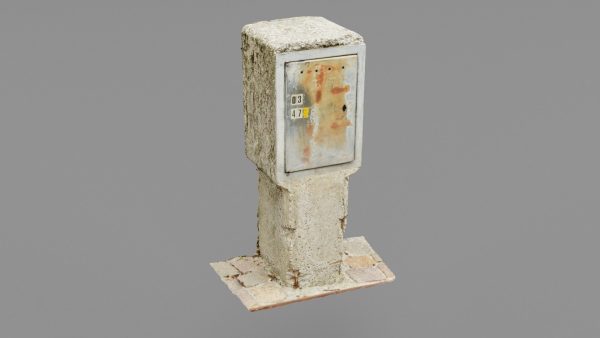 Old phone cabinet high-poly
