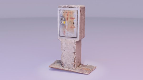 Old phone cabinet high-poly