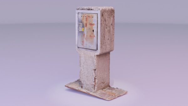 Old phone cabinet high-poly