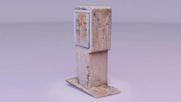 Old phone cabinet high-poly