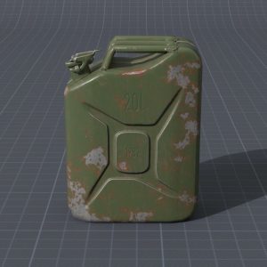 Old rusty Jerry Can 3D