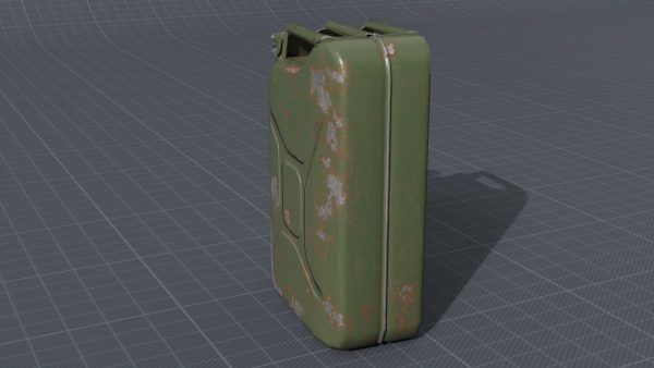 Old rusty Jerry Can 3D