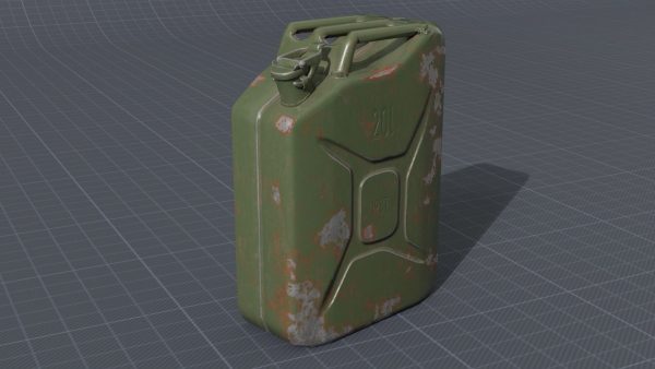 Old rusty Jerry Can 3D