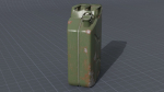Old rusty Jerry Can 3D
