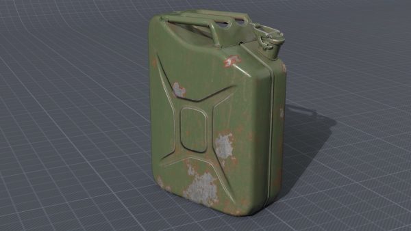 Old rusty Jerry Can 3D
