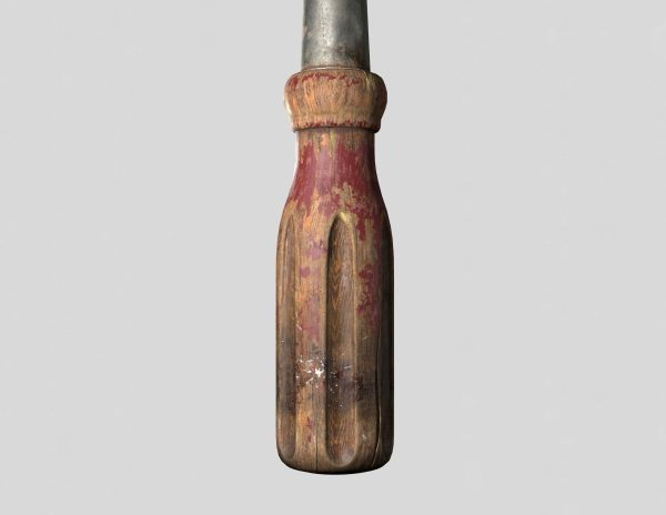 Old screwdriver low-poly 3D model