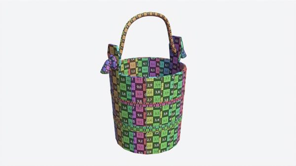 Old Wooden Bucket with Rope Handle