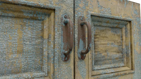 Old wooden door