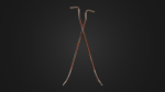Old worn crowbar