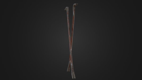 Old worn crowbar