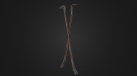 Old worn crowbar