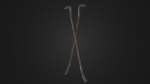 Old worn crowbar