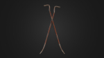 Old worn crowbar
