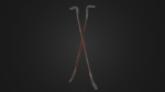 Old worn crowbar