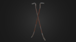 Old worn crowbar