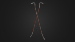 Old worn crowbar
