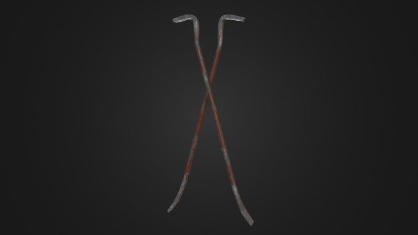 Old worn crowbar