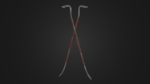 Old worn crowbar